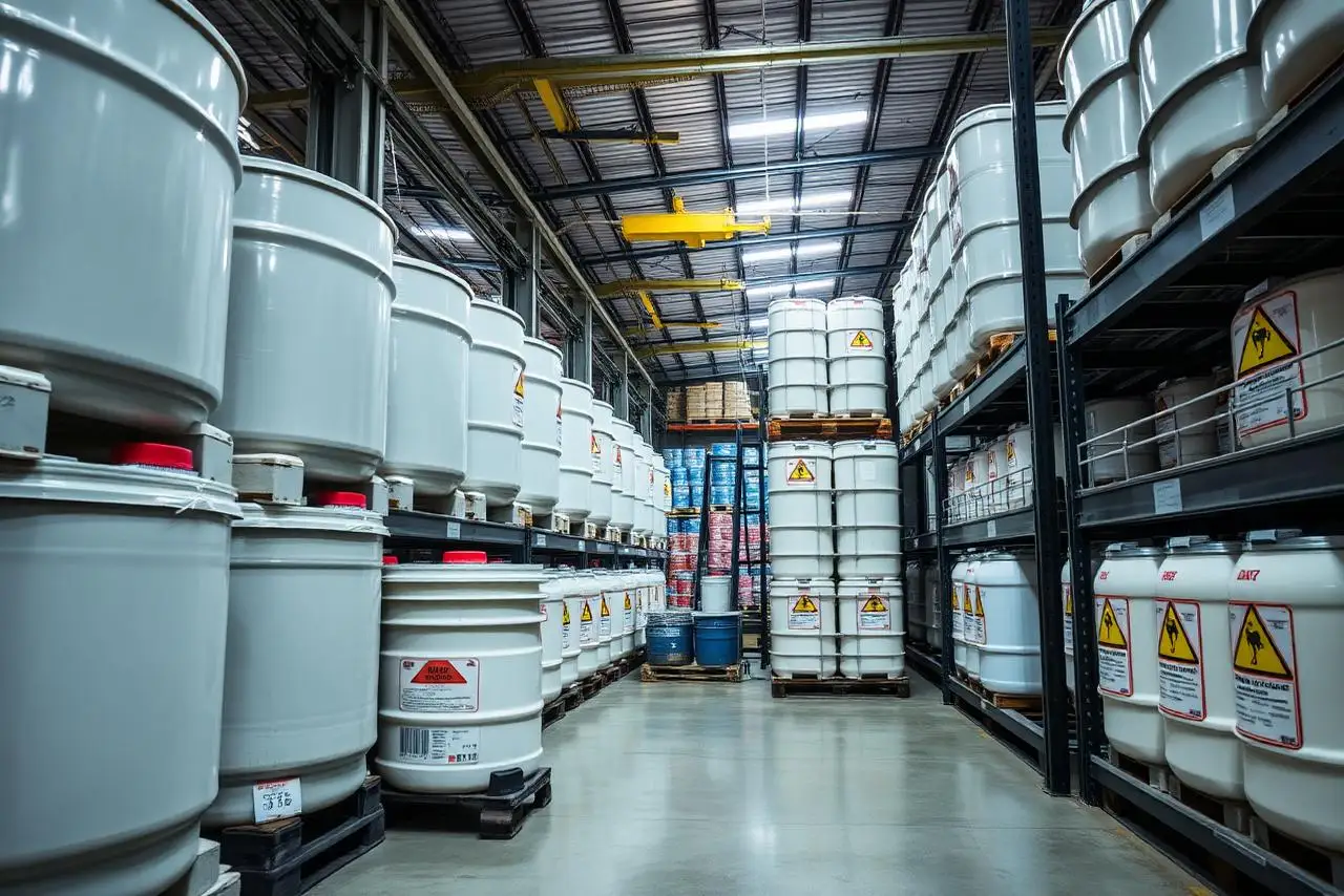 Compliant warehouse storage with proper segregation and safety protocols